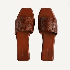 bembien woven leather ramona slide in sienna